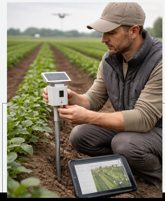 IoT мониторинг сельскохозяйственных полей и контроля в Мирном
